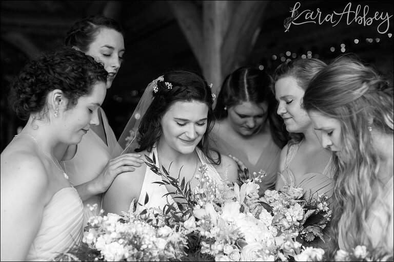 Bridesmaids Praying for the Bride at the Gathering Place
