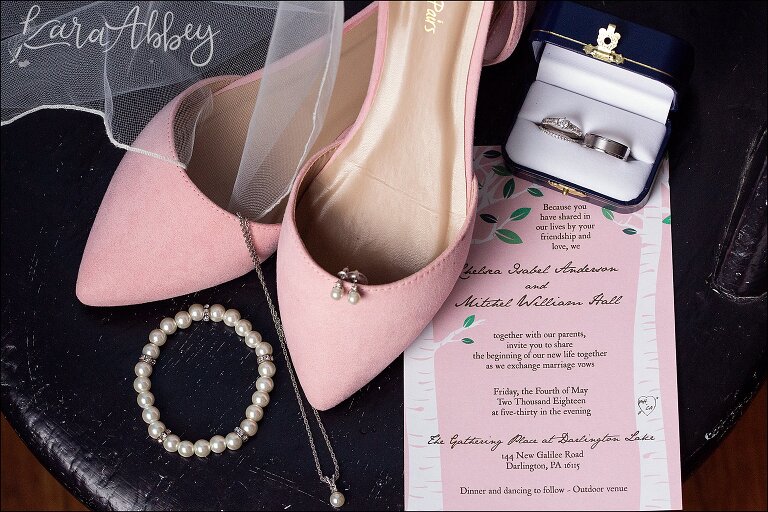 Blue Pink Bridal Details for Wedding Day
