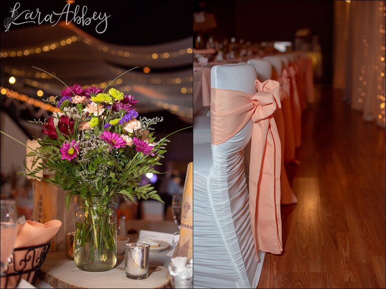 Pink Spring Wedding Reception at Antonelli Event Center in Irwin, PA