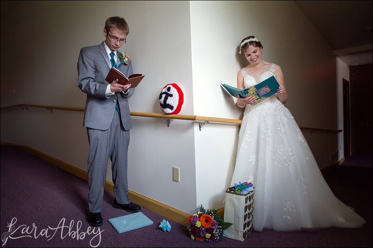 First Look Alternatives by Irwin, PA Wedding Photographer - Exchanging Love Notes & Gifts