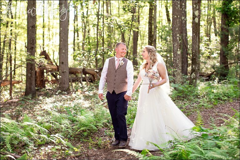 Rustic Elegant Outdoor Summer Wedding on Private Property in PA - Bride & Groom Portraits