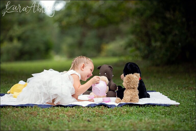 3 Year Old Teddy Bear Picnic Themed Portraits in Irwin, PA
