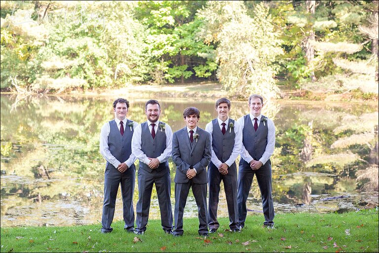 Succop Nature Park Wedding Outdoors in the Fall in Butler PA - Groomsmen