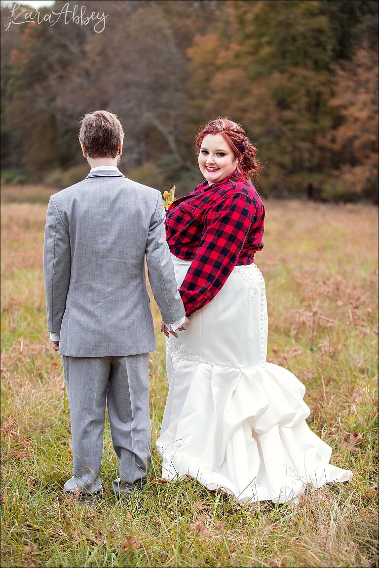 Fall Red & Yellow Wedding Photography in Hopwood, PA - Portraits at Friendship Hill National Historic Site