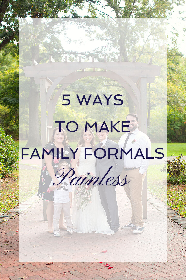 5 Ways to Make Family Formal Portraits Painless On Your Wedding Day, by Irwin, PA Wedding Photographer