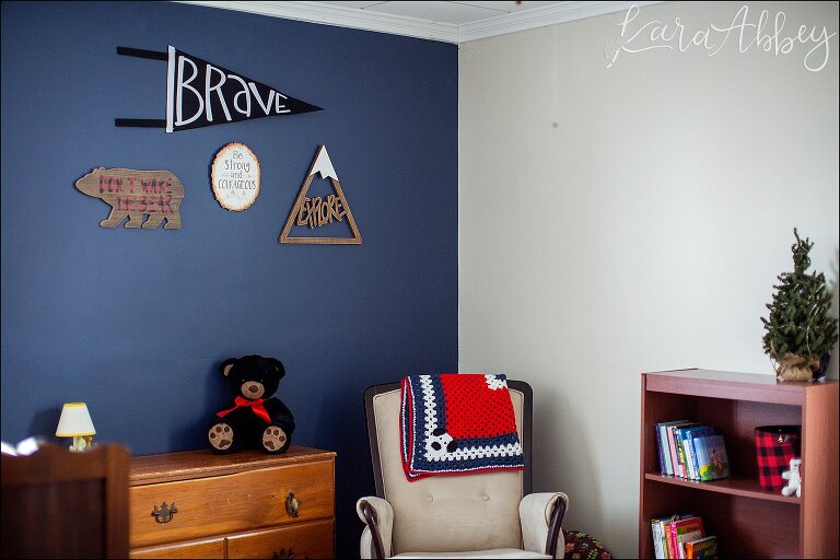 Navy Blue Bear-Themed Baby Boy Nursery in Irwin, PA