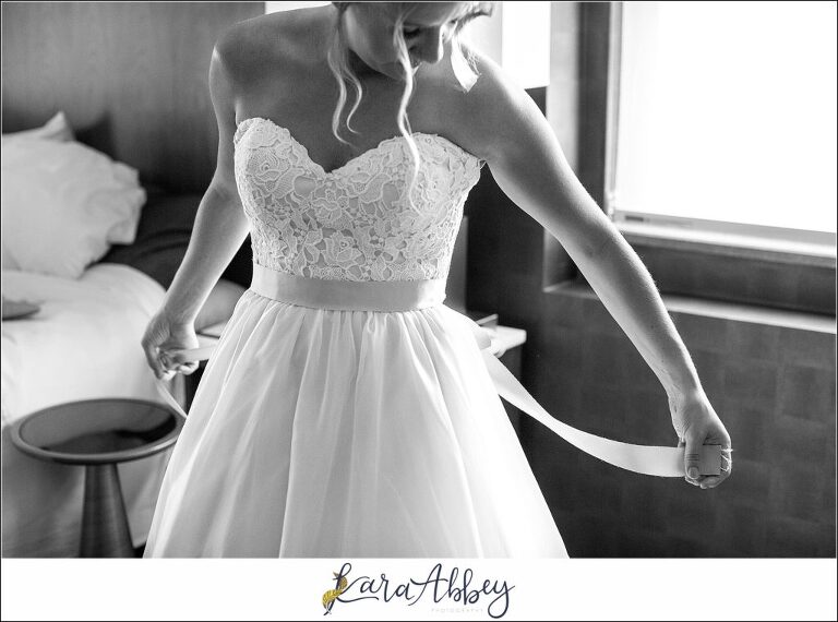 Downtown Pittsburgh Pastel Spring Wedding Day Highlights - Pre-Ceremony Getting Ready at the DoubleTree by Hilton Hotel