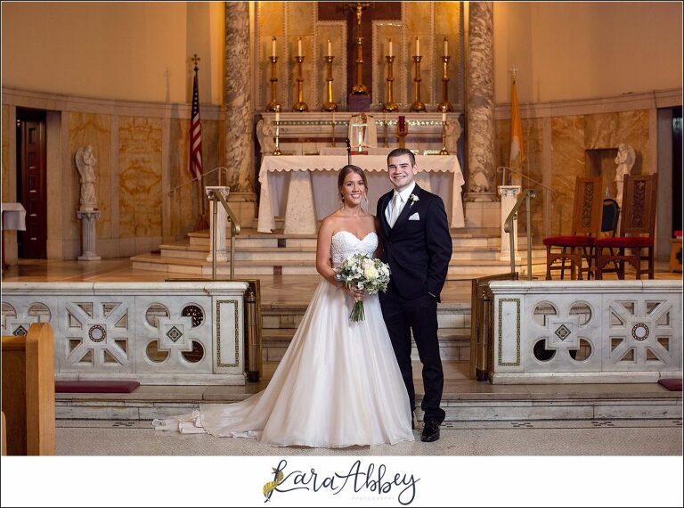 Downtown Pittsburgh Pastel Spring Wedding Day Highlights - Formal Portraits at Church of the Epiphany