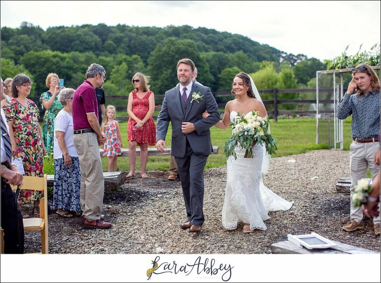 Navy and Pink Summer Outdoor Wedding at the Hayloft in Rockwood, PA Ceremony