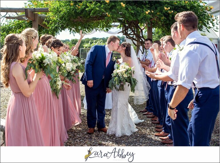 Navy and Pink Summer Outdoor Wedding at the Hayloft in Rockwood, PA Bridal Party Portraits