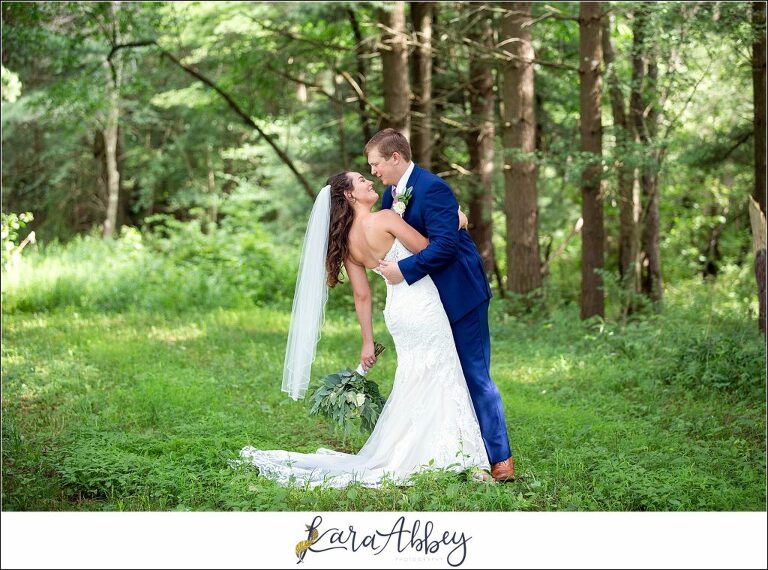 Navy and Pink Summer Outdoor Wedding at the Hayloft in Rockwood, PA Bride & Groom Portraits