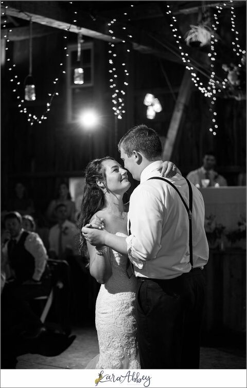 Navy and Pink Summer Outdoor Wedding at the Hayloft in Rockwood, PA Reception in the Barn First Dance