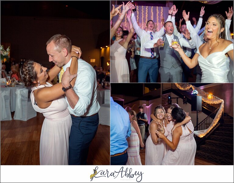 Blush & Grey Summer Wedding Reception at Antonelli Event Center in Irwin, PA Dancing