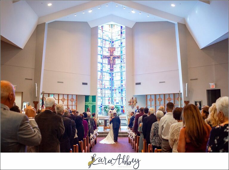 Fall Wedding Ceremony as a Second Shooter at St Francis of Assisi in Finleyville, PA