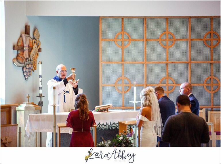 Fall Wedding Ceremony as a Second Shooter at St Francis of Assisi in Finleyville, PA