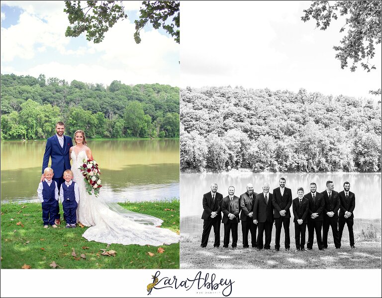 Backyard Red and Navy Summer Wedding on Private Property in PA - Groom Portraits