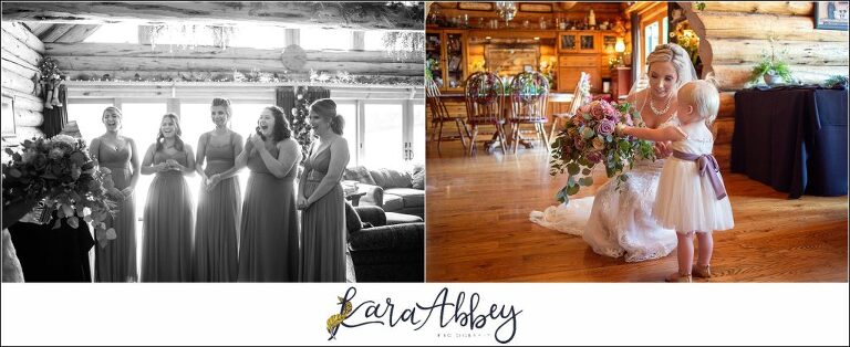 Summer Wedding Celebration at The Gathering Place at Darlington Lake - First Look with Bridesmaids
