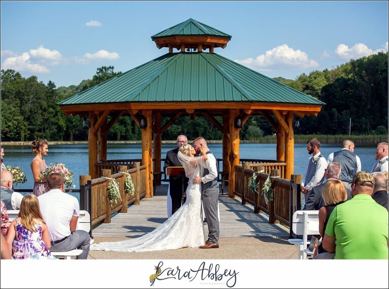 Summer Wedding Celebration at The Gathering Place at Darlington Lake - Outdoor Ceremony on the Lake