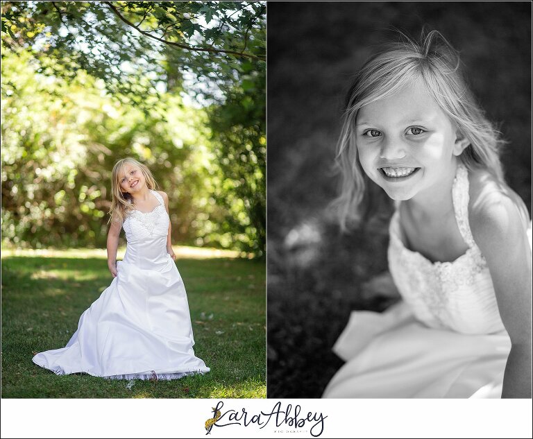 5 Year Old Portraits Dressing Up In Moms Wedding Dress in Irwin PA