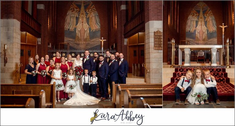 Burgundy & Navy Fall Wedding in Johnstown, PA - Our Mother of Sorrows 