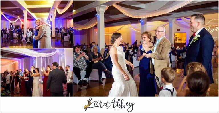 Burgundy & Navy Fall Wedding in Johnstown, PA - Reception at The Johnstown Masonic Temple Anniversary Dance