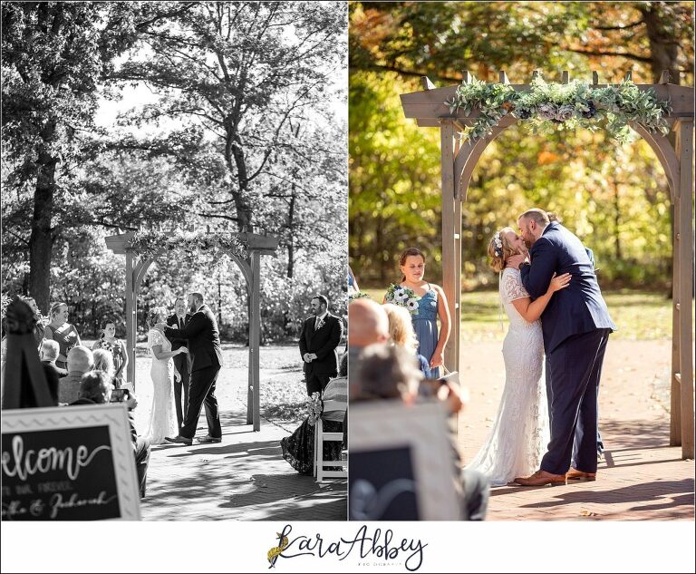 Fall Wedding at Succop Nature Park in Butler, PA Outdoor Ceremony