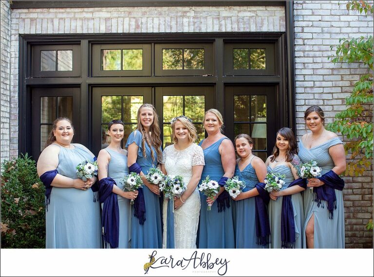 Fall Wedding at Succop Nature Park in Butler, PA Bridal Party Portraits Pre-Ceremony
