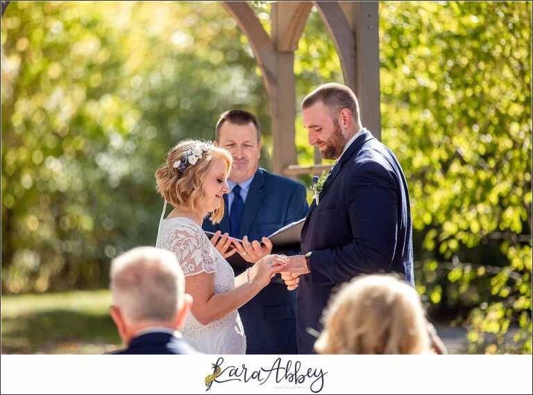 Fall Wedding at Succop Nature Park in Butler, PA Outdoor Ceremony