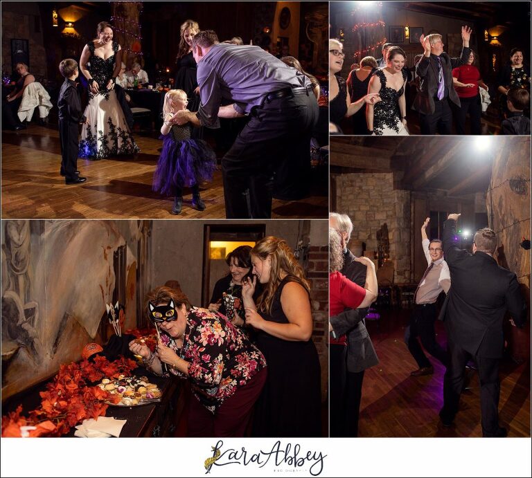 Black and Purple Disney Halloween Themed Fall Wedding at Green Gables in Jennerstown PA - Reception Dancing