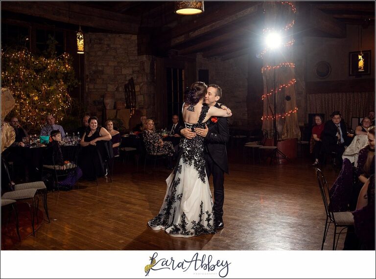 Black and Purple Disney Halloween Themed Fall Wedding at Green Gables in Jennerstown PA - Reception First Dance