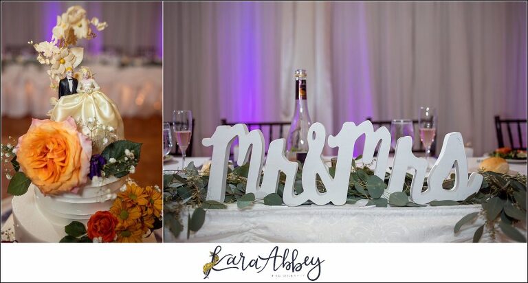 Elegant Purple Fall Wedding Reception at The Holy Trinity Center in Pittsburgh, PA