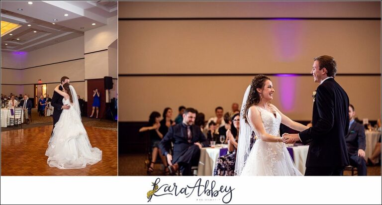 Elegant Purple Fall Wedding Reception at The Holy Trinity Center in Pittsburgh, PA - First Dance