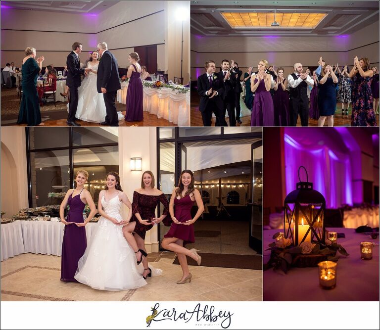 Elegant Purple Fall Wedding Reception at The Holy Trinity Center in Pittsburgh, PA - Open Dancing