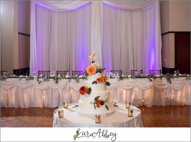 Elegant Purple Fall Wedding Reception at The Holy Trinity Center in Pittsburgh, PA