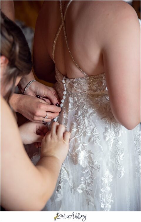 Cranberry Fall Wedding - Bride Getting Ready at Bride's Grandma's House in Brownsville, PA