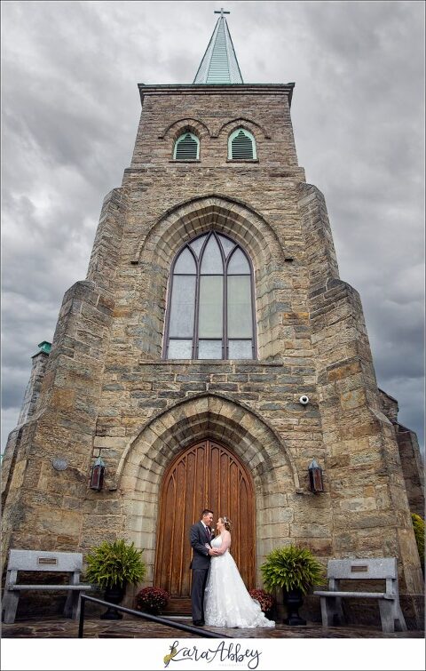 Cranberry Fall Wedding Portraits at Historic Church of St. Peter in Brownsville, PA