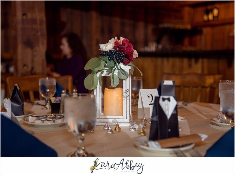 Cranberry Fall Wedding at Bell's Banquets in Mt. Pleasant - Reception Decor & Details