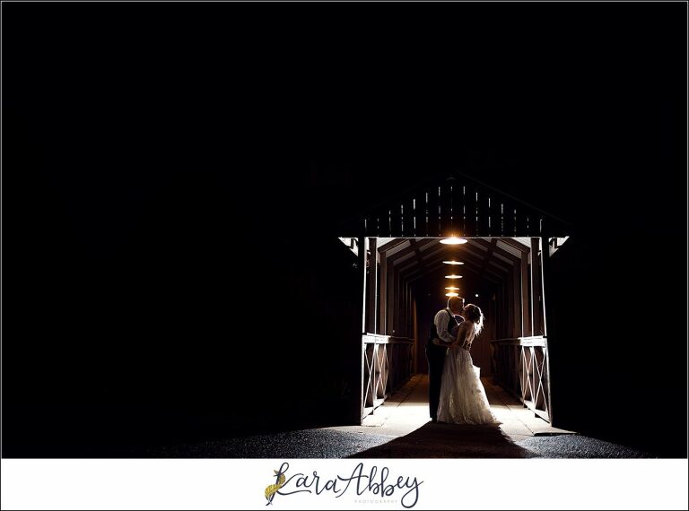 Cranberry Fall Wedding at Bell's Banquets in Mt. Pleasant - Bride & Groom Night Portraits