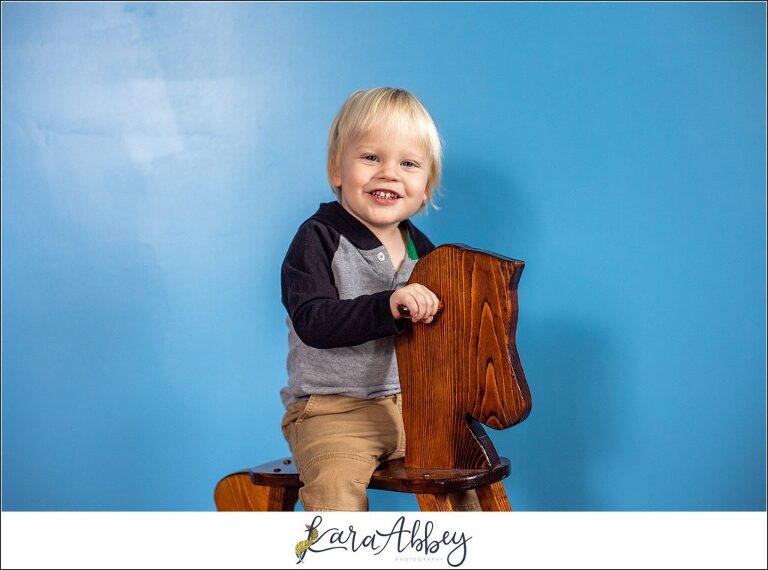Leander Roxas 2 Year Old Portraits against Blue Wall in Irwin PA