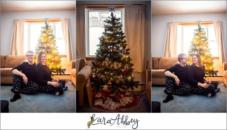 Cozy In-Home Winter Couples Session in Irwin PA