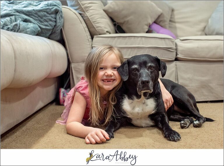 Abbys Saturday Little Girl Missing Two Front Teeth and Black Lab in Irwin PA