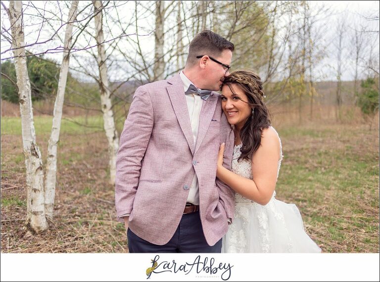 Spring Wedding at Sanaview Farms in Champion PA Bride & Groom Portraits