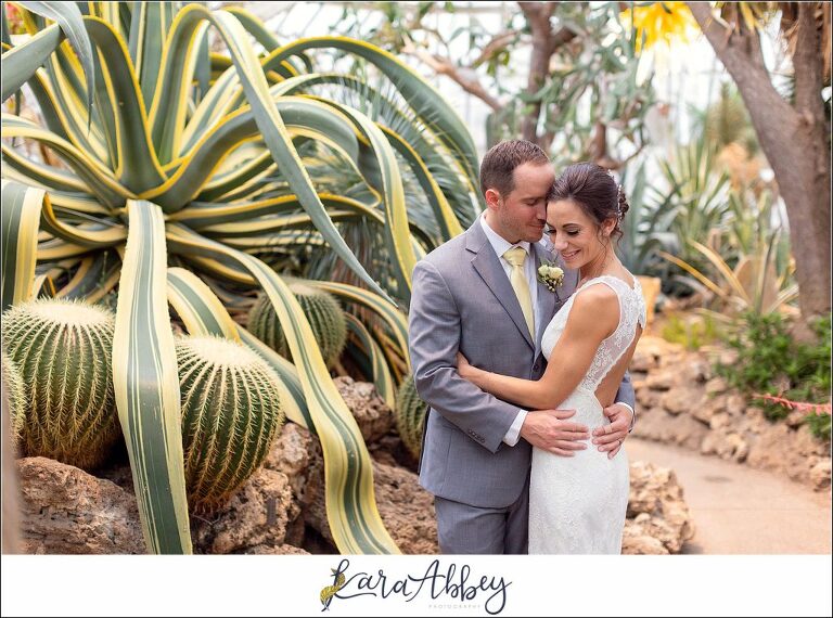 Spring Wedding at Phipps Conservatory in Pittsburgh, PA - Portraits in the Desert Room