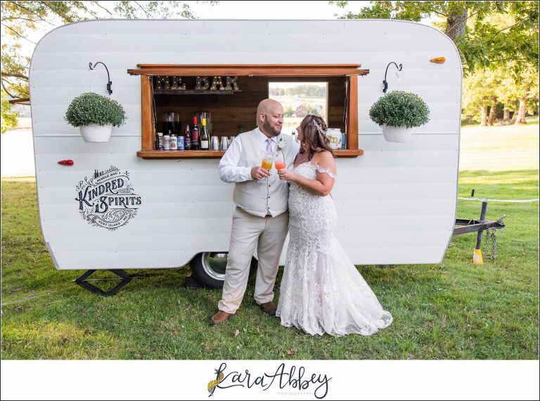 Small Outdoor Summer Wedding at Unforgettable Home at Deep Creek Lake, MD - Kindred Spirits Mobile Bar
