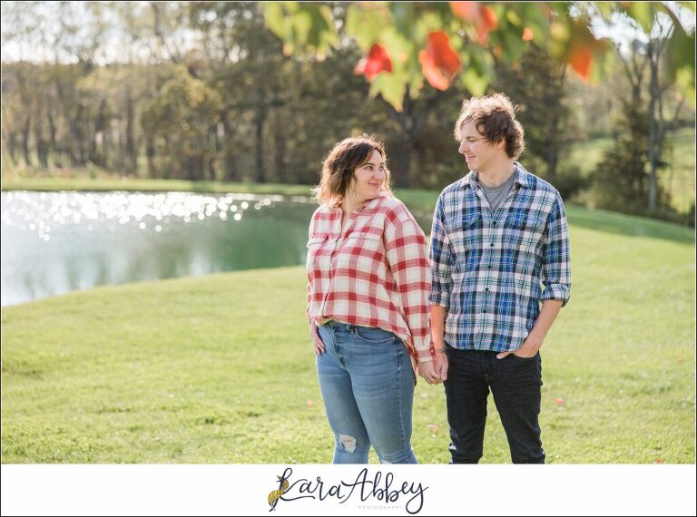 Fall Engagement Photos at The White Barn at Lucas Farm in Oakland, MD