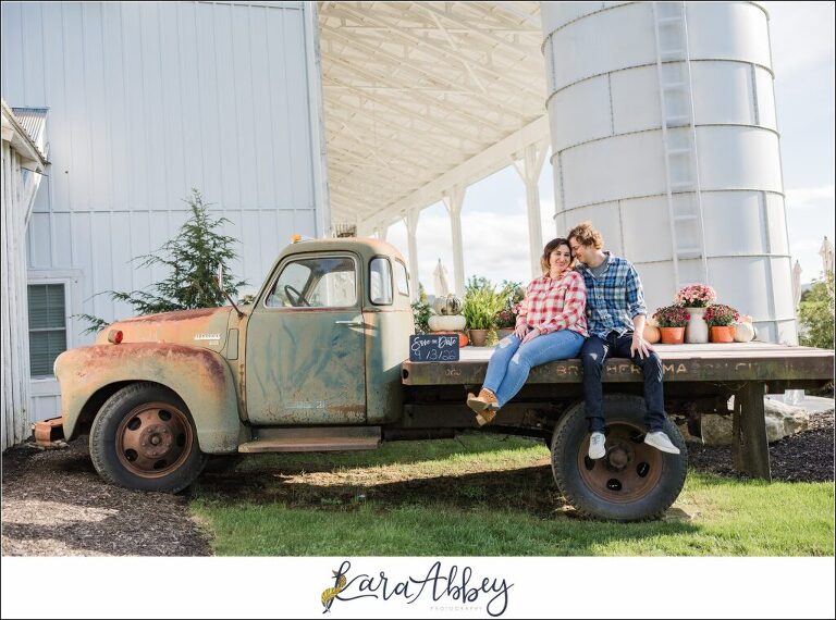 Fall Engagement Photos at The White Barn at Lucas Farm in Oakland, MD