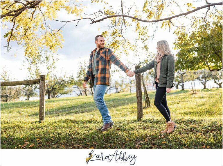 Fall Engagement Session at Greendance Winery in Mt Pleasant PA