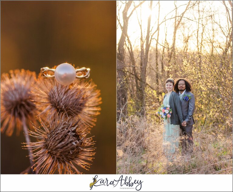 Spring Elopement Portraits at Oak Hollow Park in North Huntingdon, PA