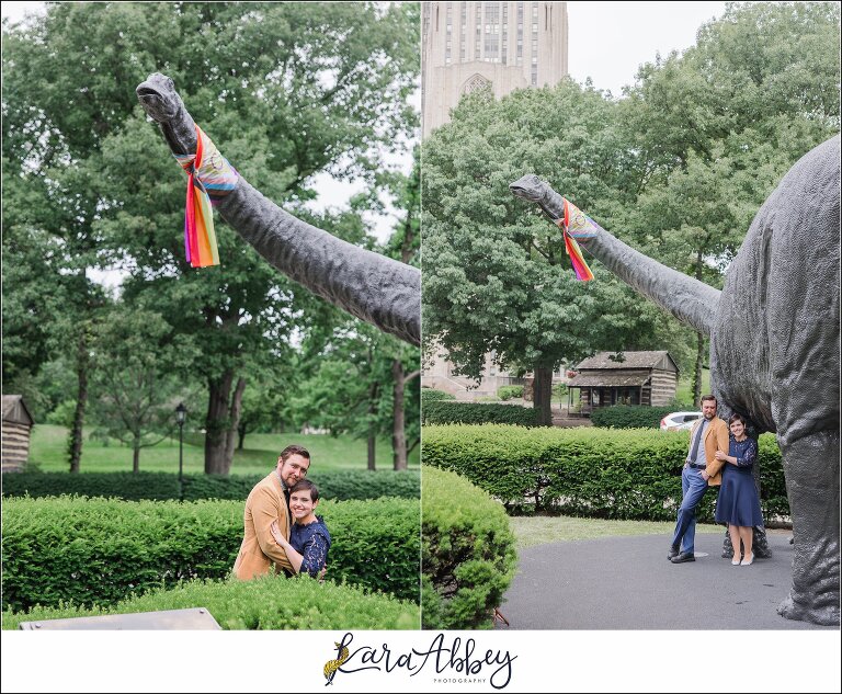 Engagement Session at The Carnegie Library in Pittsburgh, PA Dippy the Dinosaur