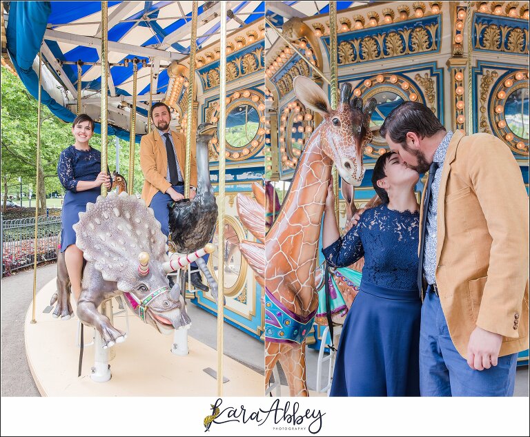 Engagement Session at The PNC Carousel in Pittsburgh, PA